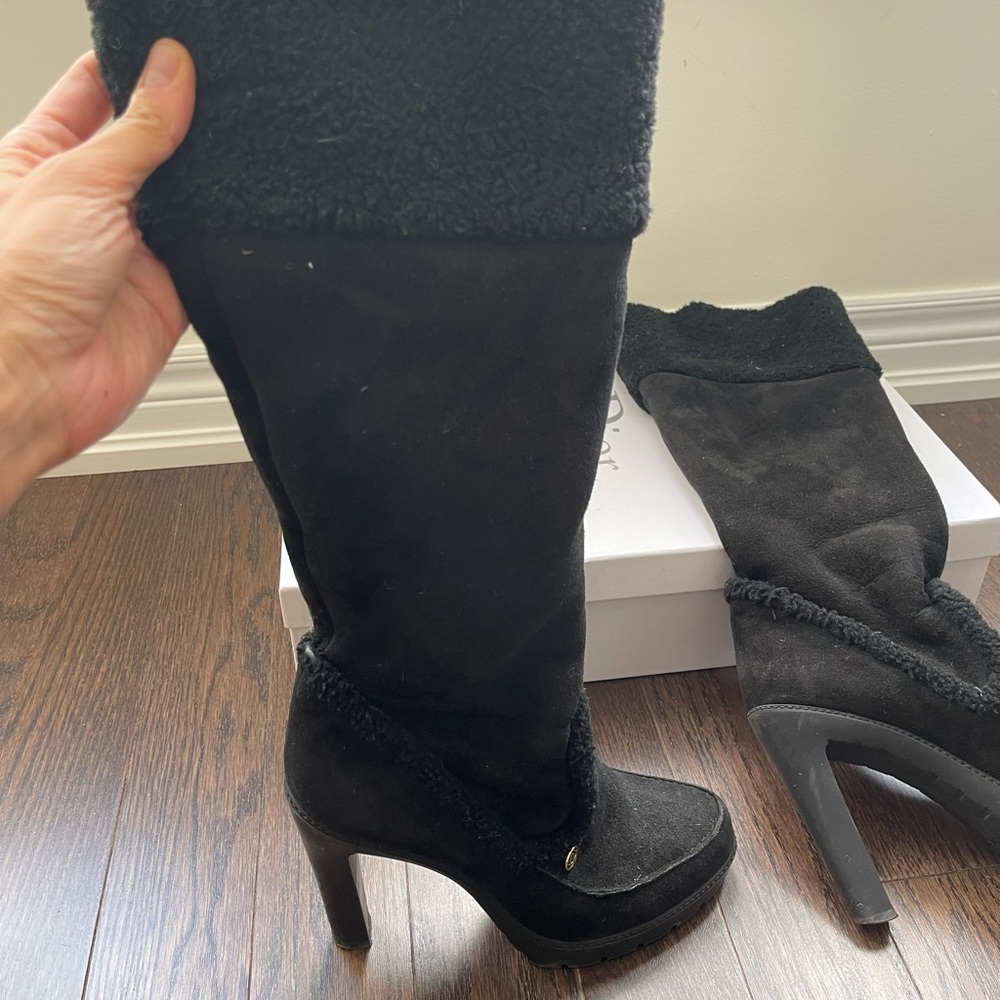Dior Black Suede Snow Boots